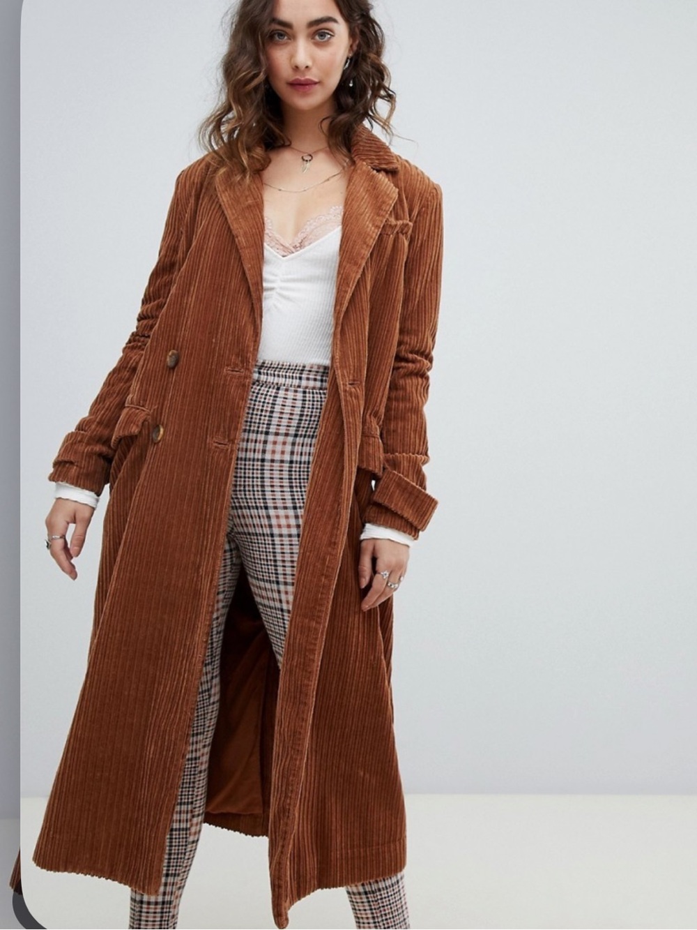 FREE PEOPLE Abbey Road Wide Wale Cotton Corduroy Duster Coat